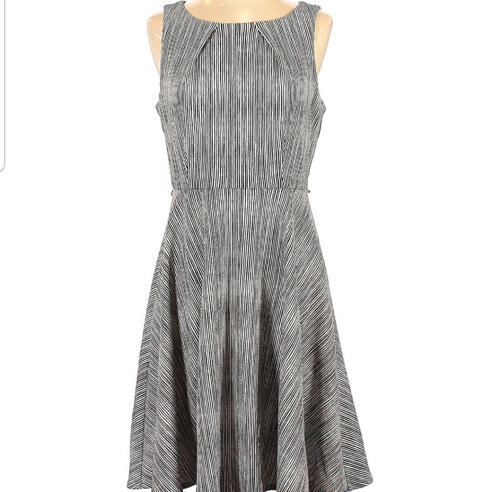 Elle Black and White Striped Dress women's size Small (342)